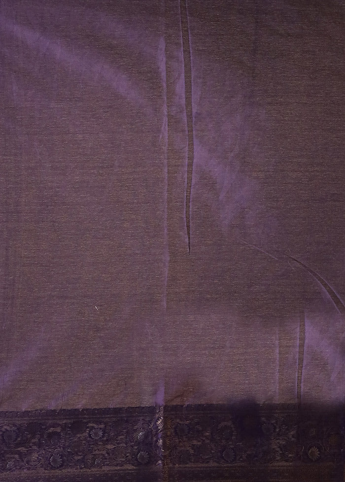 Blue Dupion Silk Saree With Blouse Piece