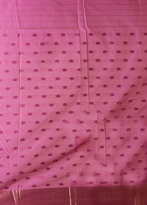 Purple Dupion Silk Saree With Blouse Piece