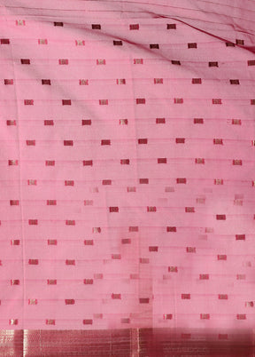 Pink Dupion Silk Saree With Blouse Piece