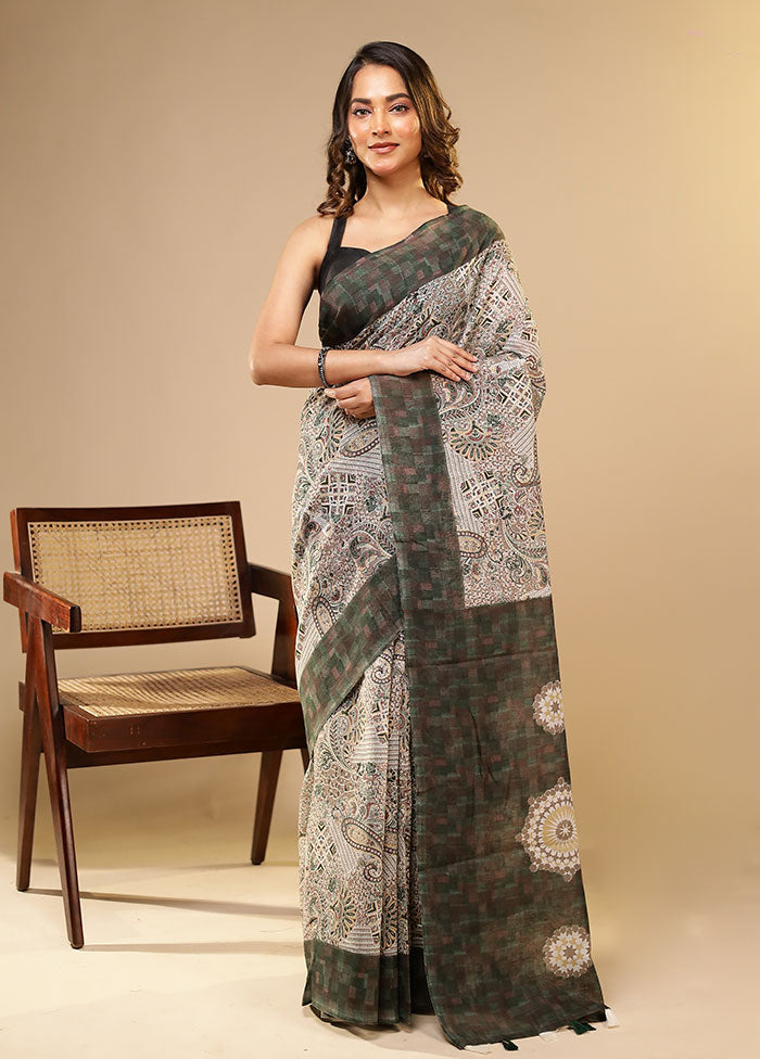 Purple Cotton Saree With Blouse Piece