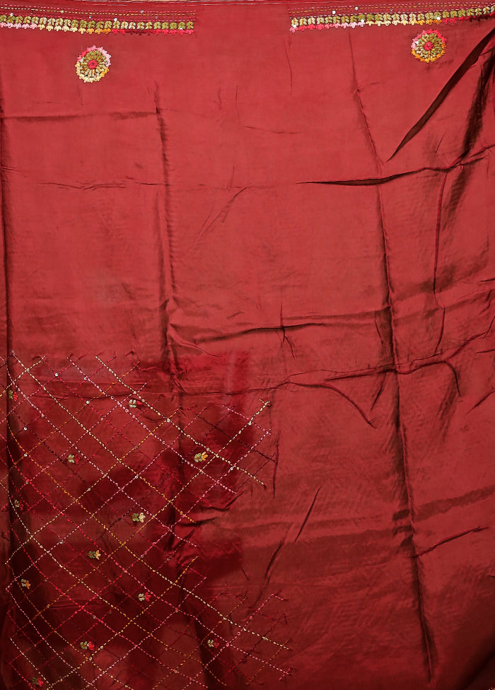 Purple Tussar Silk Saree With Blouse Piece