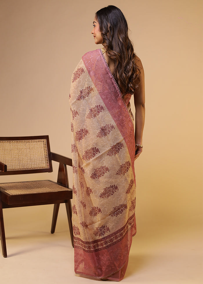 Purple Pure Cotton Saree With Blouse Piece