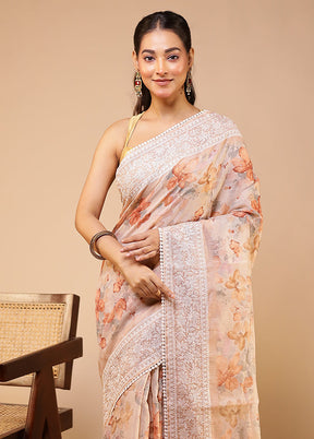 Sakhi Saath Duo – Yellow Dupion Silk & Cream Cotton Sarees