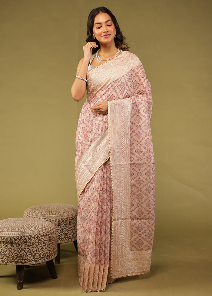 White Pure Cotton Saree With Blouse Piece