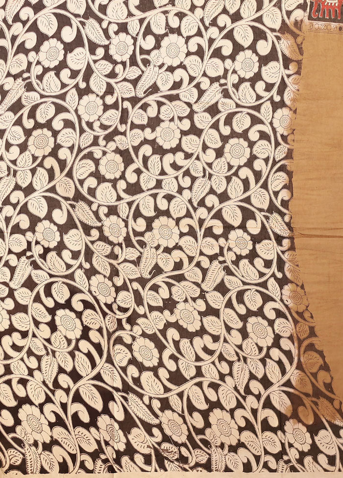 Brown Cotton Saree With Blouse Piece
