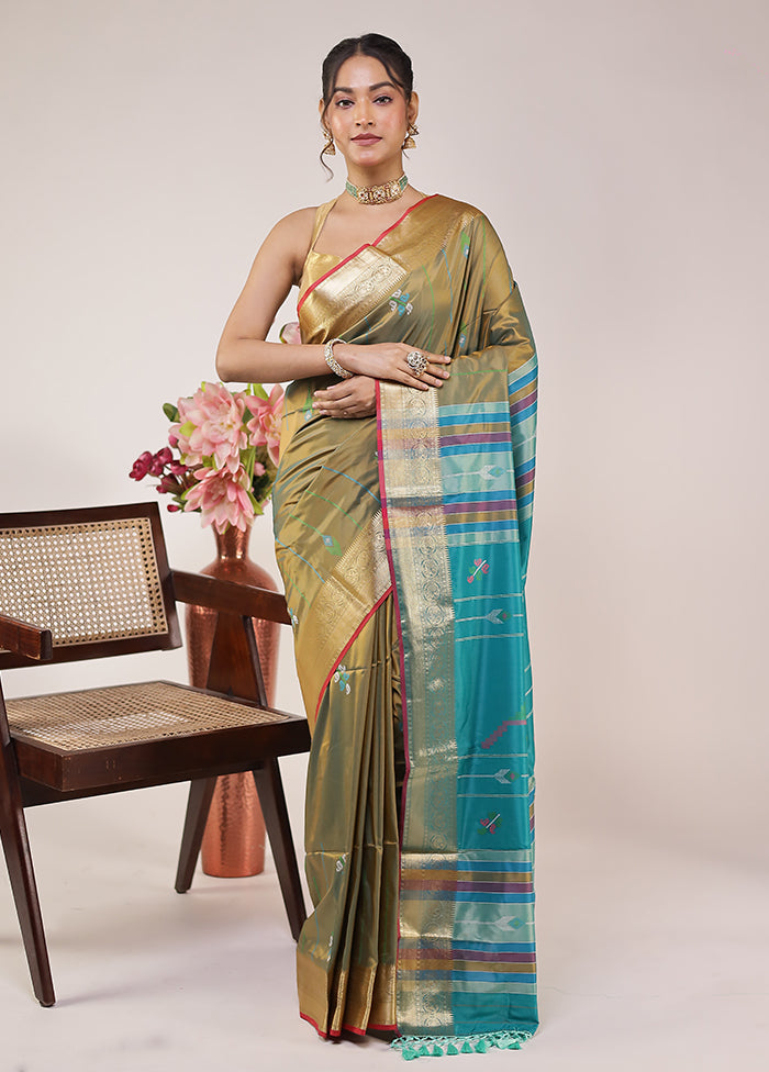 Multicolor Kalakethra Silk Saree With Blouse Piece