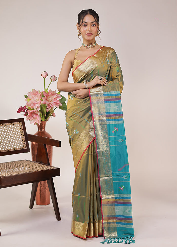 Multicolor Kalakethra Silk Saree With Blouse Piece