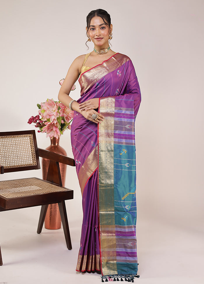 Multicolor Kalakethra Silk Saree With Blouse Piece