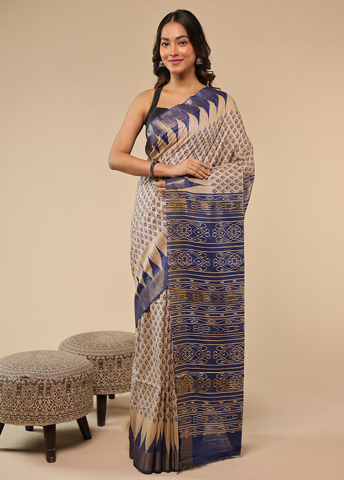 Upahaar Duo – Pink Printed Silk & Cream Tussar Sarees