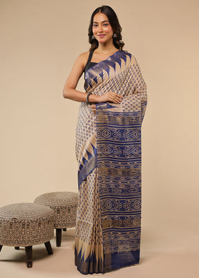 Upahaar Duo – Pink Printed Silk & Cream Tussar Sarees