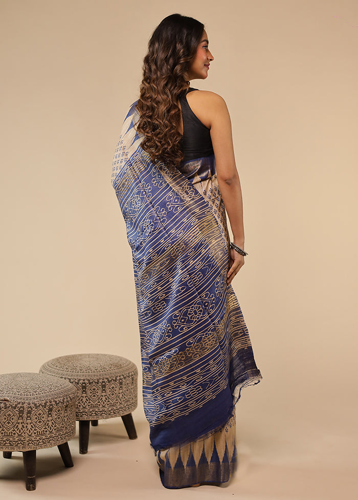 Upahaar Duo – Pink Printed Silk & Cream Tussar Sarees