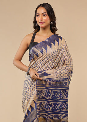 Upahaar Duo – Pink Printed Silk & Cream Tussar Sarees