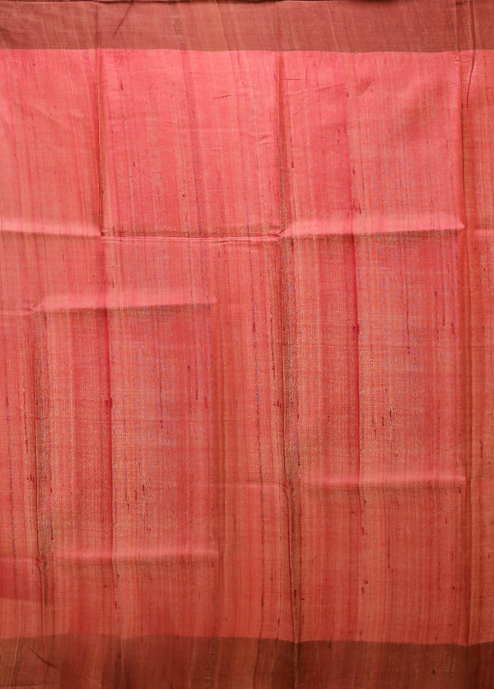Multicolor Tussar Silk Saree With Blouse Piece