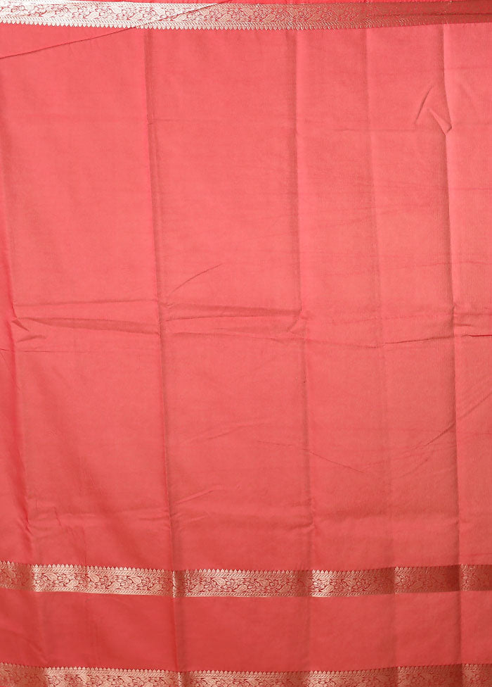 Blue Dupion Silk Saree With Blouse Piece
