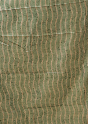 Cream Tussar Silk Saree With Blouse Piece