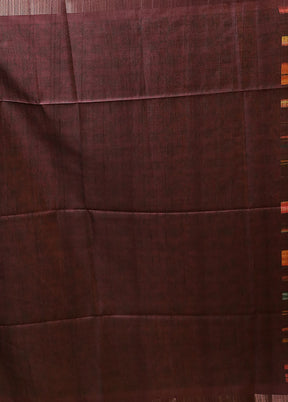 Purple Cotton Saree With Blouse Piece