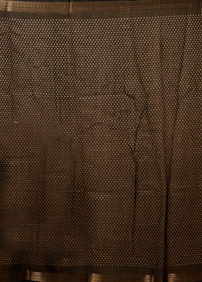 Maroon Chanderi Cotton Saree With Blouse Piece