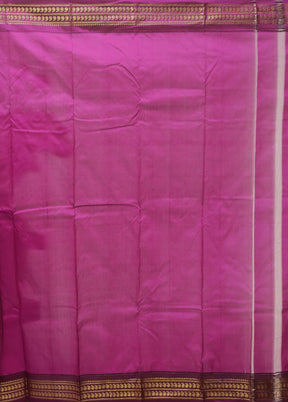 Blue Kanjivaram Silk Saree With Blouse Piece