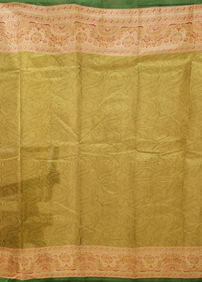 Green Printed Pure Silk Saree Without Blouse Piece