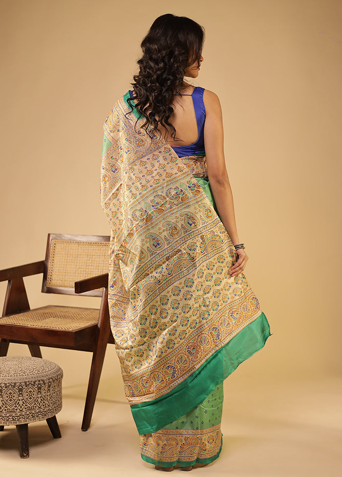 Deep Daan Duo – Red Kanjivaram & Green Printed Silk Sarees