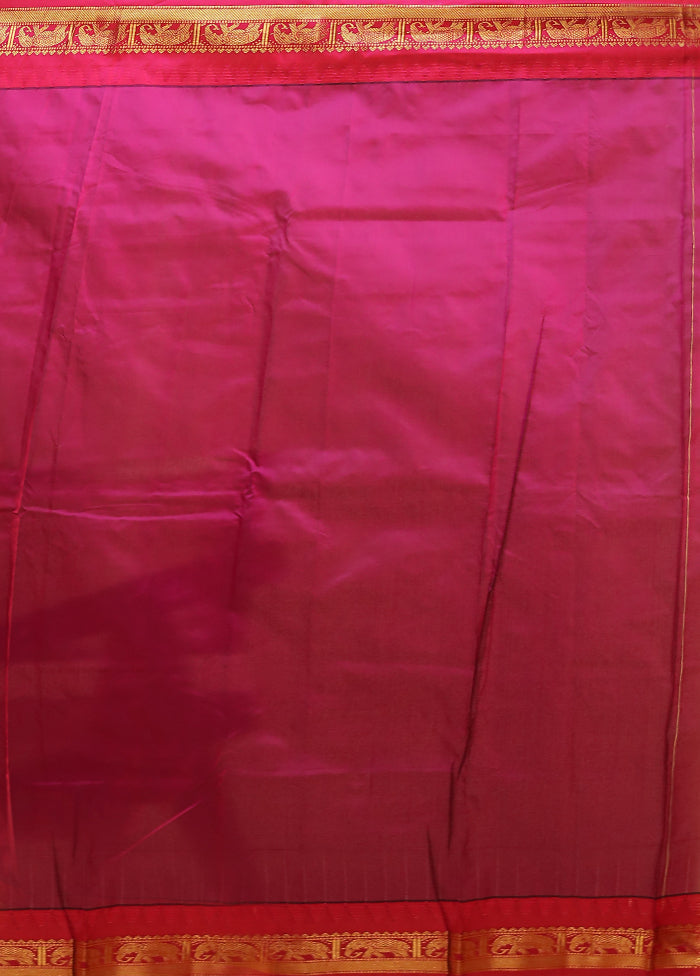 Cream Kanjivaram Silk Saree With Blouse Piece