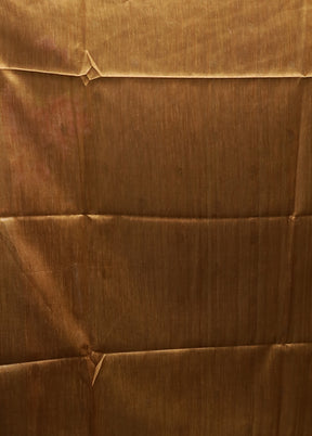Rust Tussar Silk Saree With Blouse Piece