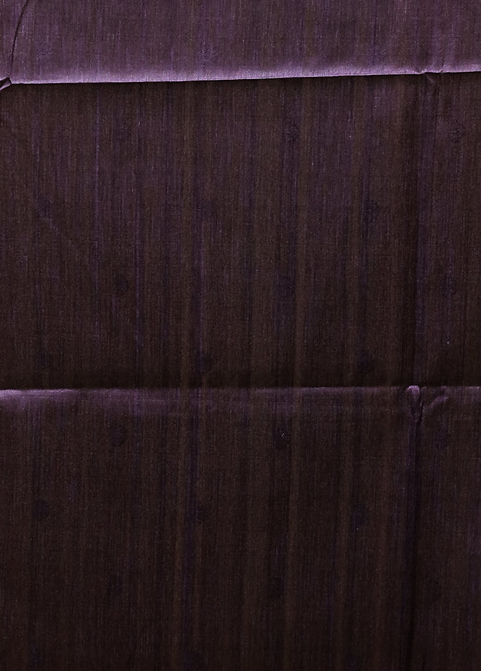 Purple Tussar Silk Saree With Blouse Piece