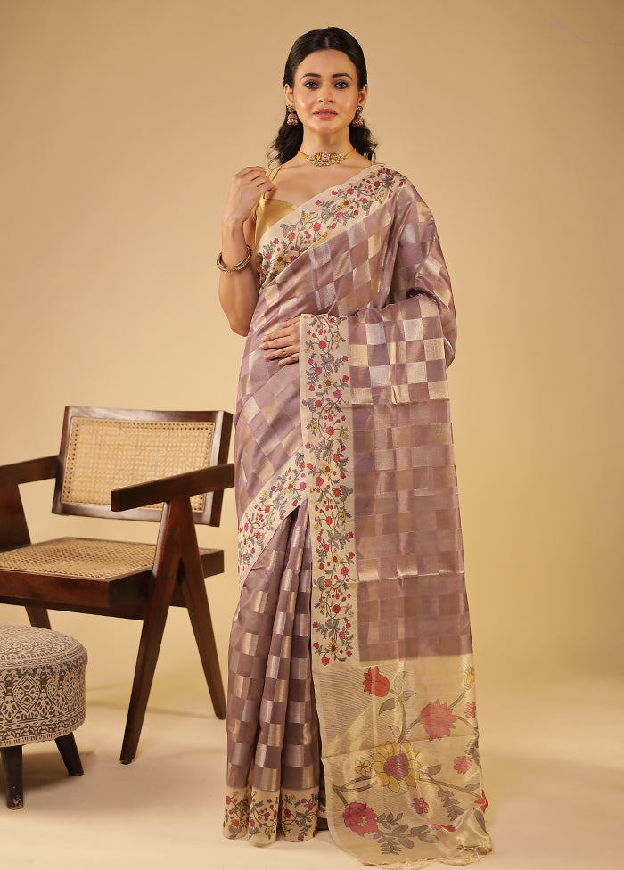 Multicolor Tussar Silk Saree With Blouse Piece