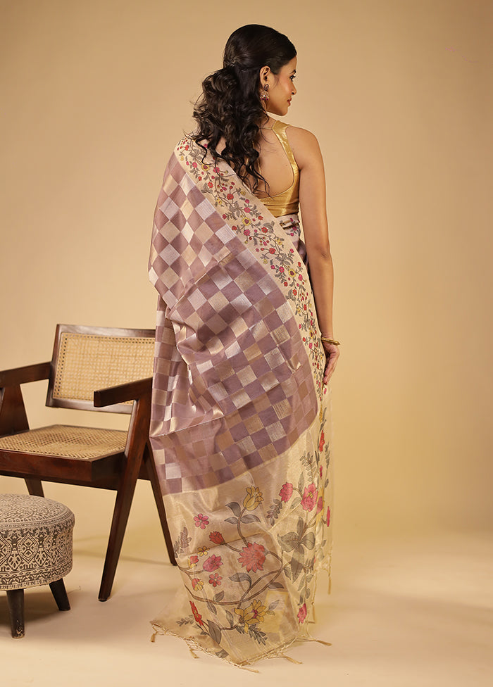 Multicolor Tussar Silk Saree With Blouse Piece