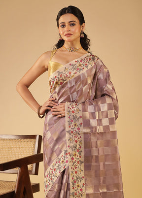 Multicolor Tussar Silk Saree With Blouse Piece