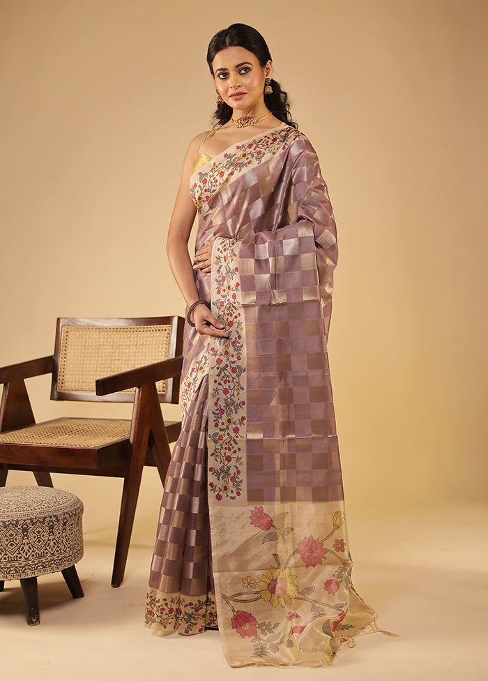 Multicolor Tussar Silk Saree With Blouse Piece