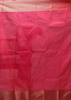 Rust Kanjivaram Silk Saree With Blouse Piece