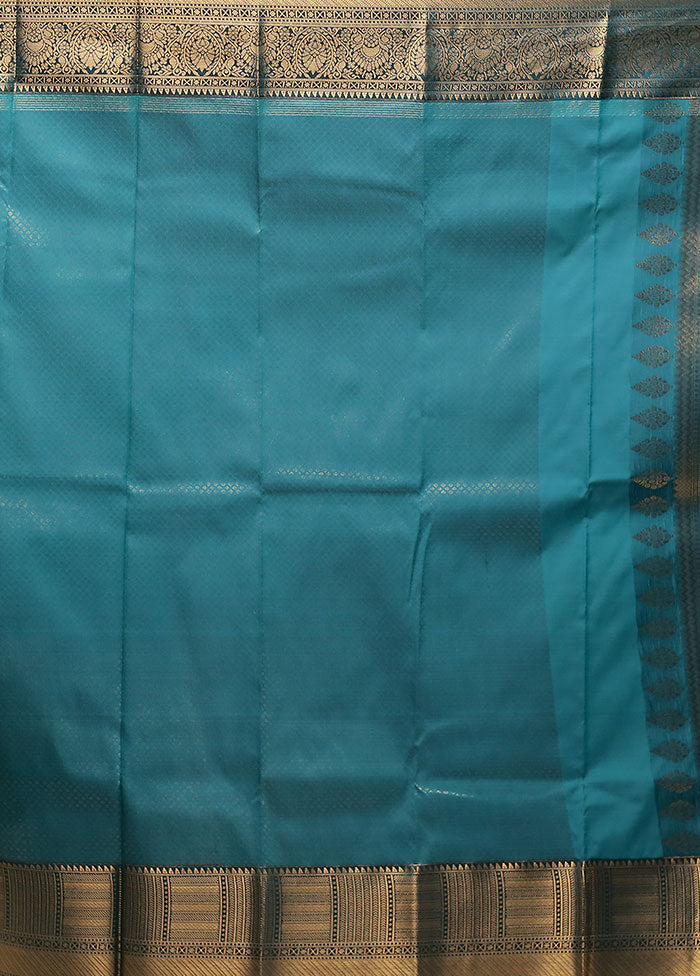 Yellow Kanjivaram Silk Saree With Blouse Piece