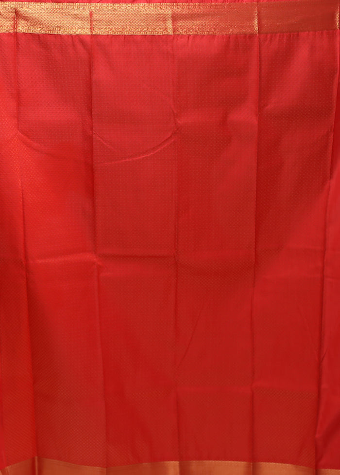 Brown Kanjivaram Silk Saree With Blouse Piece