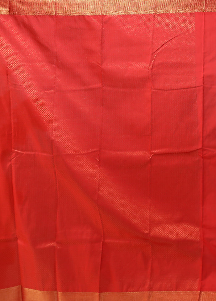 Pink Kanjivaram Silk Saree With Blouse Piece