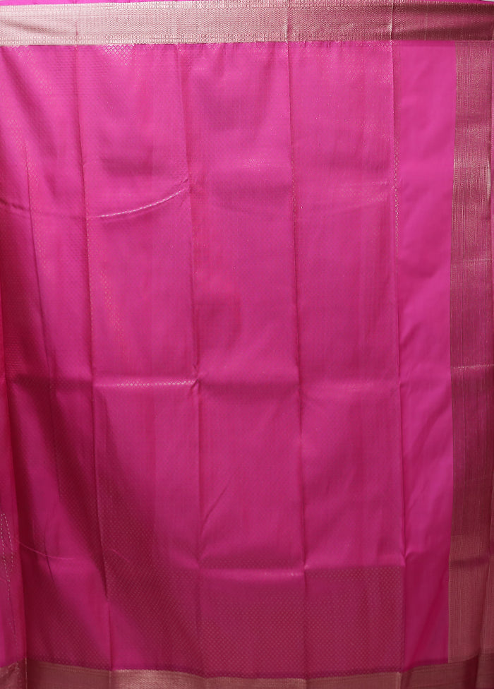 Purple Kanjivaram Silk Saree With Blouse Piece