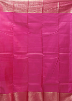 Pink Kanjivaram Silk Saree With Blouse Piece