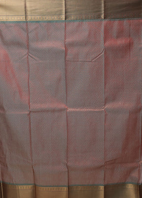Orange Kanjivaram Silk Saree With Blouse Piece