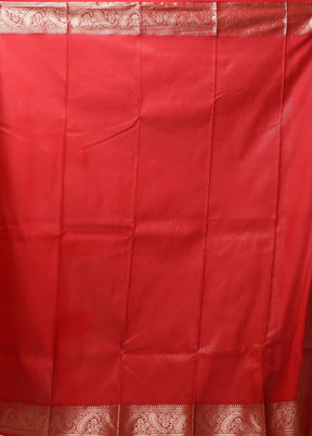 Red Kanjivaram Silk Saree With Blouse Piece