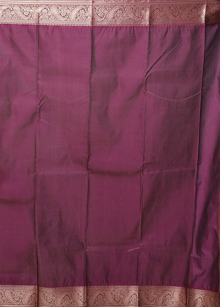 Grey Kanjivaram Silk Saree With Blouse Piece