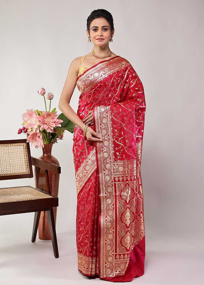 Grey Banarasi Silk Saree With Blouse Piece
