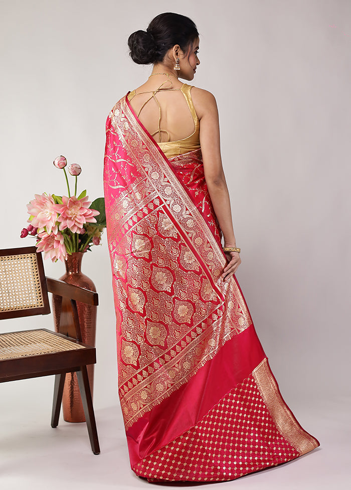 Grey Banarasi Silk Saree With Blouse Piece