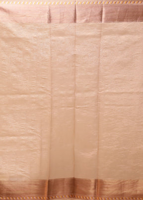 Cream Tissue Silk Saree With Blouse Piece