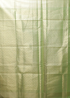 Green Tissue Silk Saree With Blouse Piece