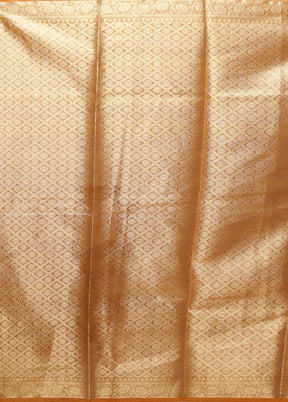 Brown Tissue Silk Saree With Blouse Piece