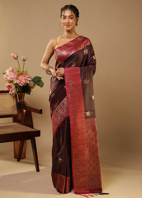 Pradosh Duo – Maroon Kanjivaram & Pink Organza Sarees