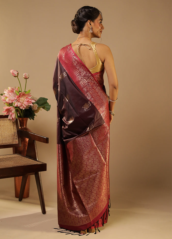 Pradosh Duo – Maroon Kanjivaram & Pink Organza Sarees