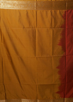 Maroon Kanjivaram Silk Saree With Blouse Piece
