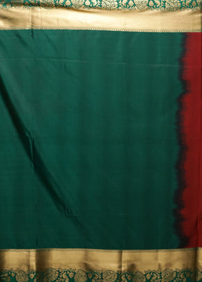 Green Kanjivaram Silk Saree With Blouse Piece