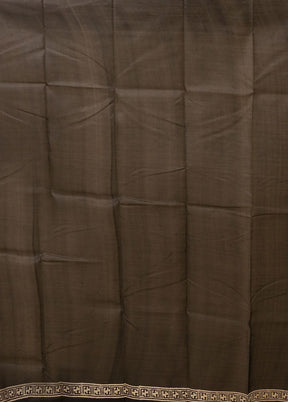 Black Printed Pure Silk Saree With Blouse Piece